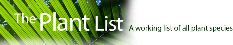 The Plant List: theplantlist.org